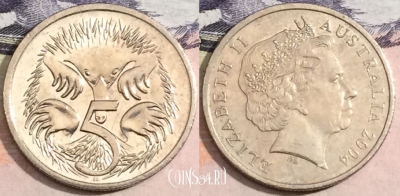 Австралия 5 центов 2004 года, KM# 401, 166-076