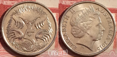 Австралия 5 центов 2015 года, KM# 401, 259-140