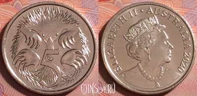 Австралия 5 центов 2020 года, UNC, 304j-119