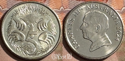 Австралия 5 центов 2024 года, UNC, 504s-022