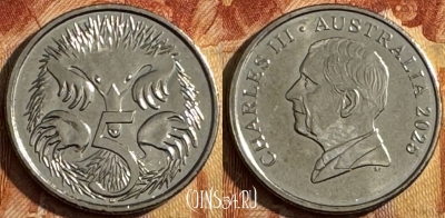 Австралия 5 центов 2025 года, UNC, s515s-032