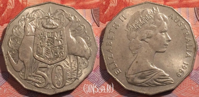 Австралия 50 центов 1969 года, KM# 68, a065-080