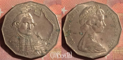 Австралия 50 центов 1970 года, KM# 69, 191i-010