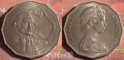 Австралия 50 центов 1970 года, KM# 69, 366-050