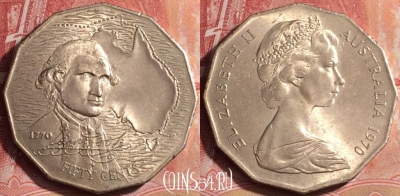 Австралия 50 центов 1970 года, KM# 69, 392-123