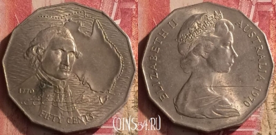 Австралия 50 центов 1970 года, KM# 69, 453o-117 ♛
