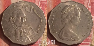 Австралия 50 центов 1970 года, KM# 69, 454o-081 ♛