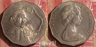 Австралия 50 центов 1970 года, KM# 69, 454o-082 ♛