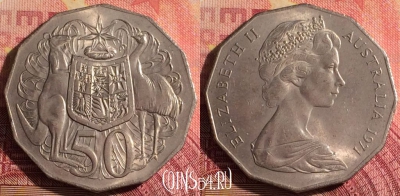 Австралия 50 центов 1971 года, KM# 68, 325i-139