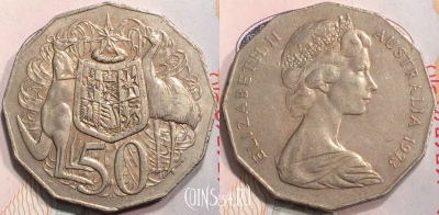 Австралия 50 центов 1973 года, KM# 68, 132-068
