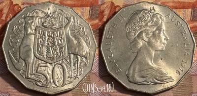 Австралия 50 центов 1976 года, KM# 68, s063t-104