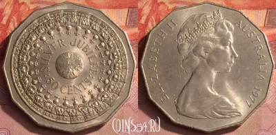 Австралия 50 центов 1977 года, KM# 70, 285o-111 ♛