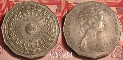Австралия 50 центов 1977 года, KM# 70, 306o-004