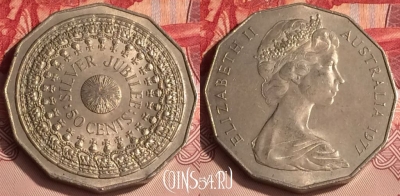 Австралия 50 центов 1977 года, KM# 70, 306o-049