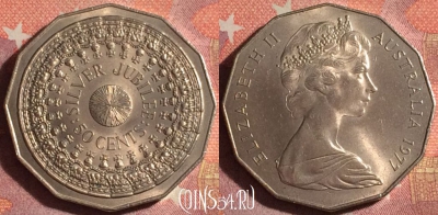 Австралия 50 центов 1977 года, KM# 70, 374-117