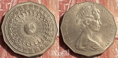 Австралия 50 центов 1977 года, KM# 70, 451o-126 ♛