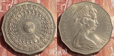 Австралия 50 центов 1977 года, KM# 70, 452o-054