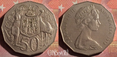 Австралия 50 центов 1978 года, KM# 68, 368-118