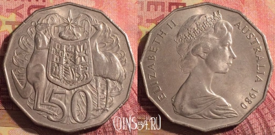 Австралия 50 центов 1980 года, KM# 68, 291i-042