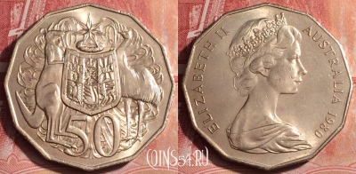 Австралия 50 центов 1980 года, KM# 68, 393-048