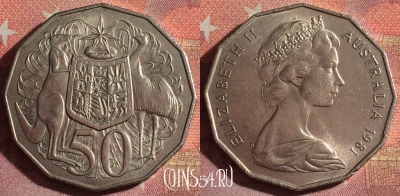 Австралия 50 центов 1981 года, KM# 68, 100i-095 ♛