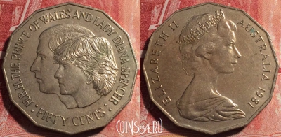 Австралия 50 центов 1981 года, KM# 72, 078a-081
