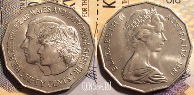 Австралия 50 центов 1981 года, KM# 72, 142-133