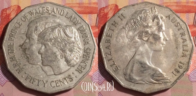 Австралия 50 центов 1981 года, KM# 72, 168c-061
