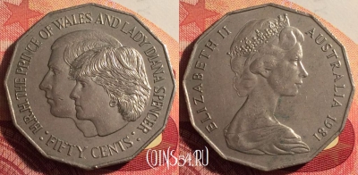 Австралия 50 центов 1981 года, KM# 72, 202i-108