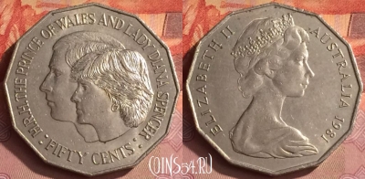 Австралия 50 центов 1981 года, KM# 72, 285o-088