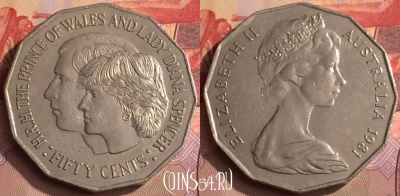 Австралия 50 центов 1981 года, KM# 72, 448-097
