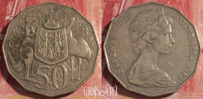 Австралия 50 центов 1983 года, KM# 68, 075b-137