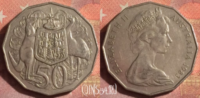 Австралия 50 центов 1983 года, KM# 68, 135i-003