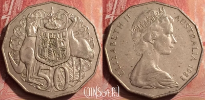 Австралия 50 центов 1983 года, KM# 68, 394-109
