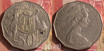 Австралия 50 центов 1983 года, KM# 68, 454o-069