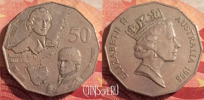 Австралия 50 центов 1998 года, KM# 364, 244i-159