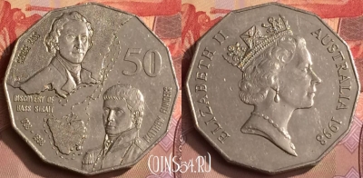 Австралия 50 центов 1998 года, KM# 364, 448-096