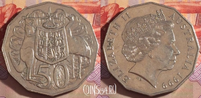 Австралия 50 центов 1999 года, KM# 404, 084b-040