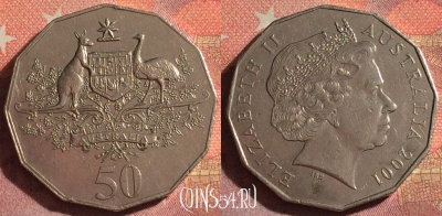 Австралия 50 центов 2001 года, KM# 491.1, 375-060