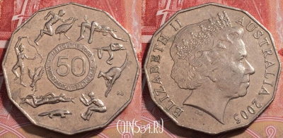 Австралия 50 центов 2005 года, KM# 769, 251-080