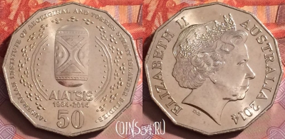 Австралия 50 центов 2014 года, UNC, 132j-058