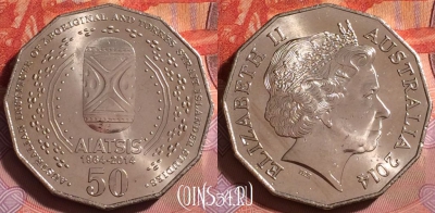 Австралия 50 центов 2014 года, UNC, 298j-079 ♛