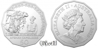 Австралия 50 центов 2020 года, блистер, UNC, 400l-003