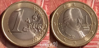 Австрия 1 евро 2016 года, KM# 3142, UNC, 291m-063