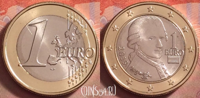 Австрия 1 евро 2019 года, KM# 3142, UNC, 121k-016