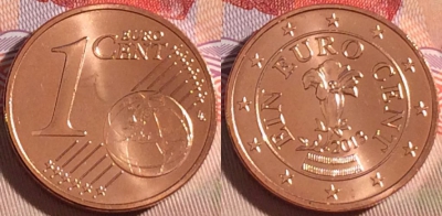 Австрия 1 евроцент 2013 года, KM# 3082, UNC, 265-039