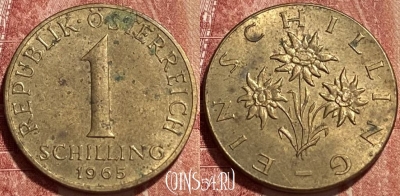 Австрия 1 шиллинг 1965 года, KM# 2886, 386q-029 ♛