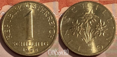 Австрия 1 шиллинг 1998 года, KM# 2886, 286q-012