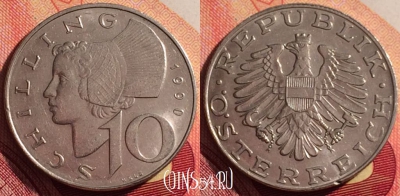 Австрия 10 шиллингов 1990 года, KM# 2918, 212i-044
