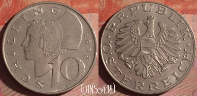 Австрия 10 шиллингов 1983 года, KM# 2918, 054i-131